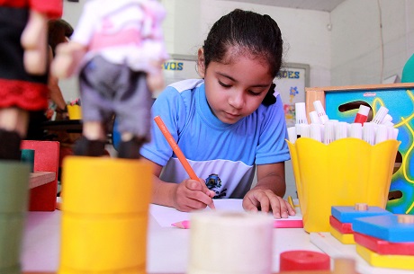 alunos de creche municipal